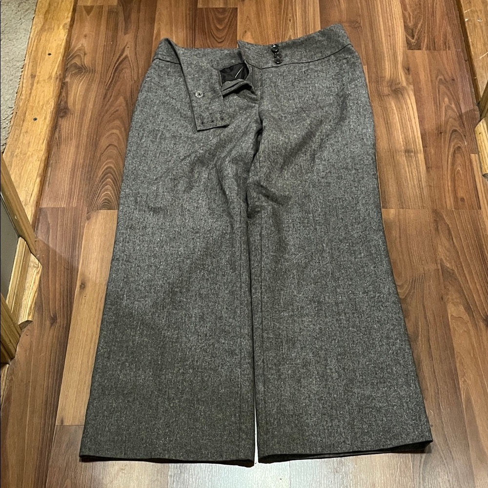 Ann Taylor Charcoal Wide Leg Trousers